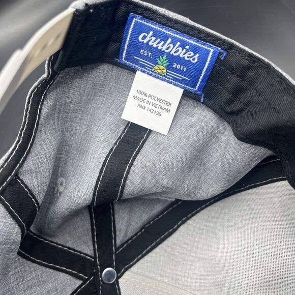 Chubbies Performance Snapback Hat Cap Gray Pineapple Adjustable Men Preppy - Picture 6 of 6